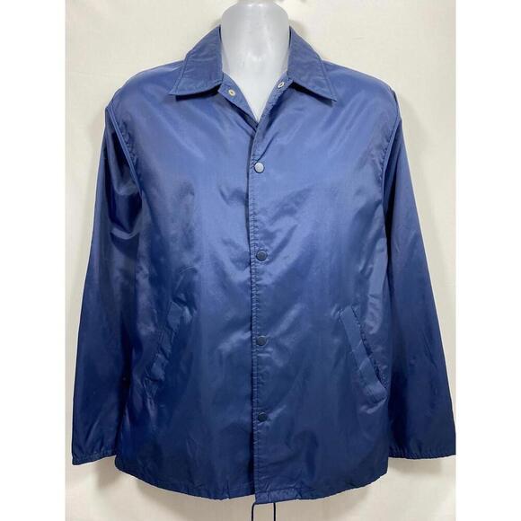 Other - VTG JC Penny Windbreaker Jacket Men’s Size M Blue Nylon Snap Pockets